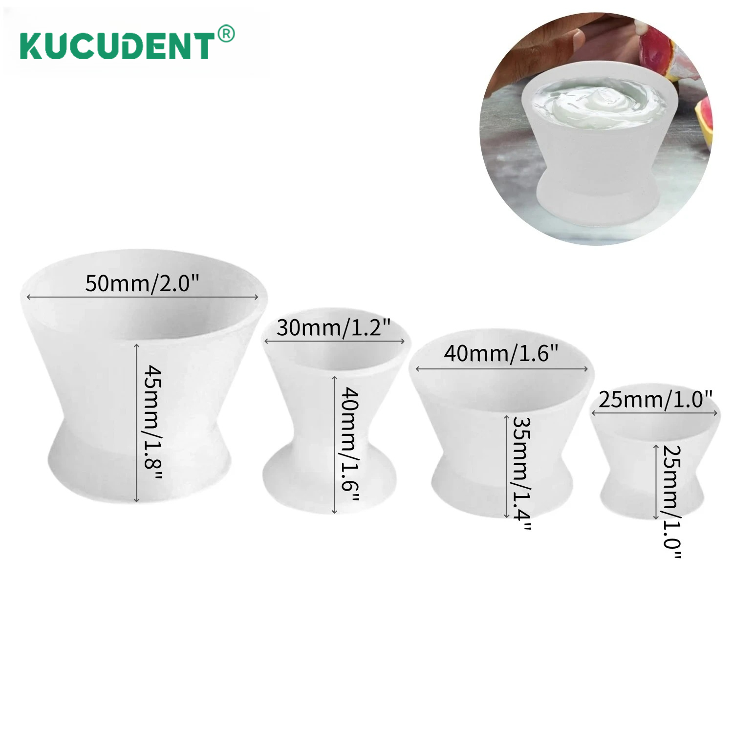 4Pcs/Set Dental Silicone Mixin - Mixing Cup Silicone review and price