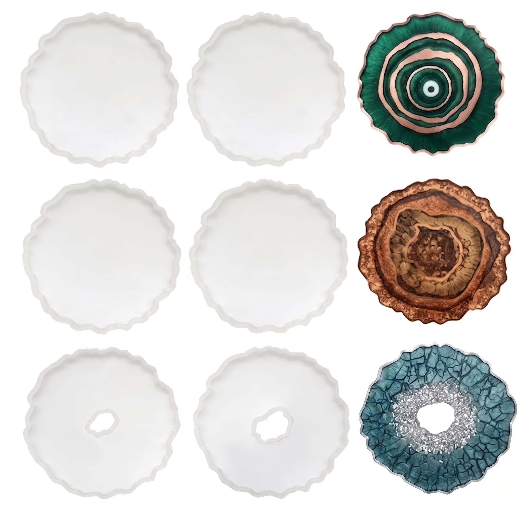 6pcs Irregular Agate Geode Coa - Geode Mold Silicone review and price